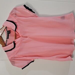 Mary Kate+Ashley Popover Top Jr Girls XL Barbiecore Girlhoodcore Feminine Ruffle